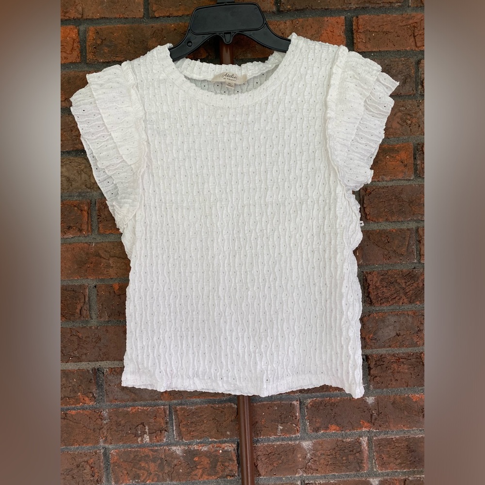 Atelier by Kirious textured flutter sleeve top